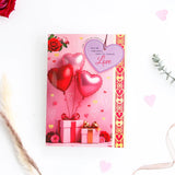 Sweetheart Teddy Bear with Chocolate and Greeting Card