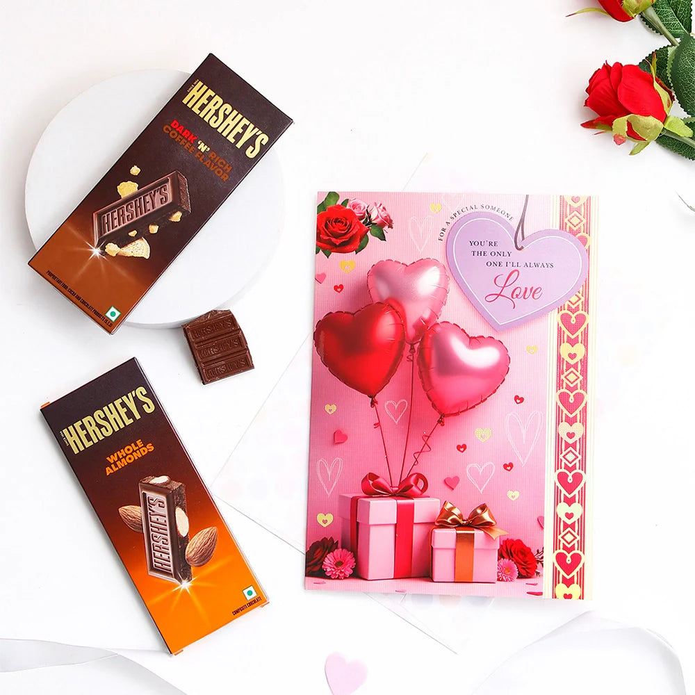 Hersheys Chocolate With The One I'll Always Love Greeting Card and Envelope