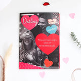 Pink Mini Teddy Bear with Chocolate and Greeting Card