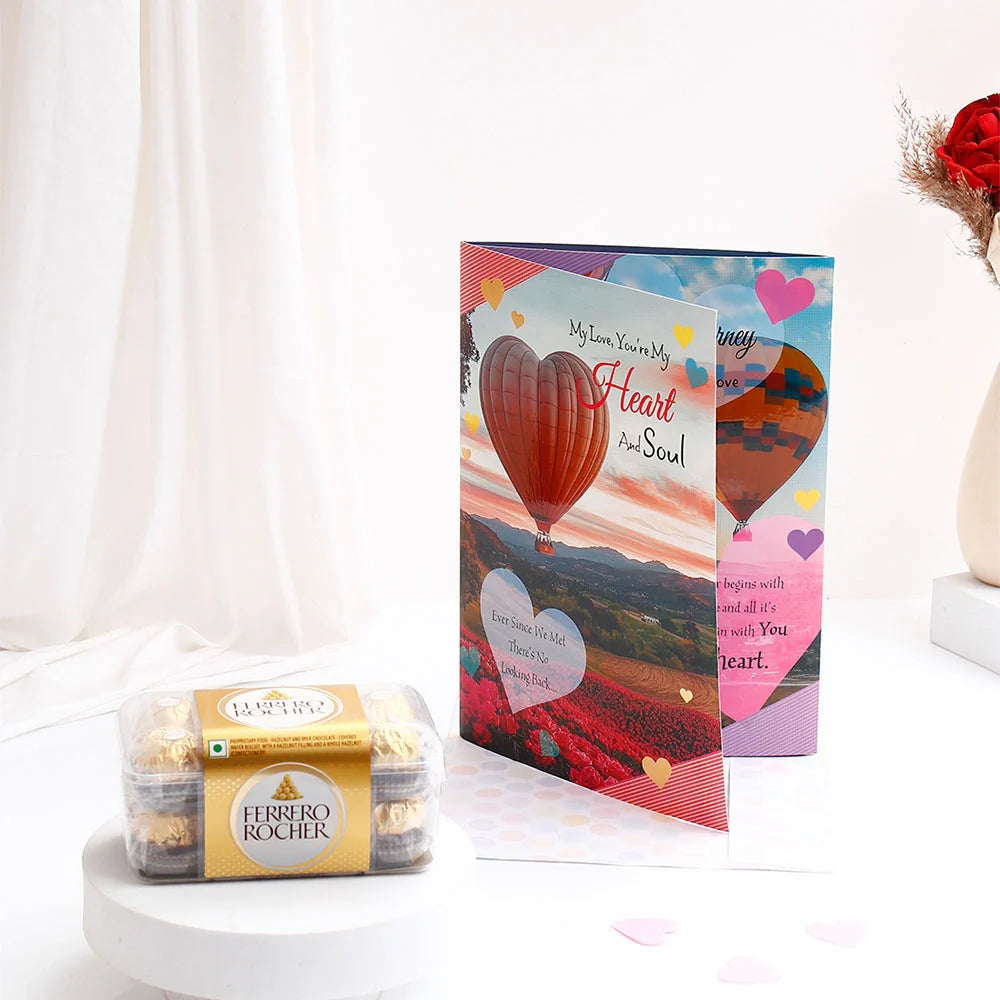 Ferrero Rocher With You Are My Heart and Soul Greeting Card and Envelope