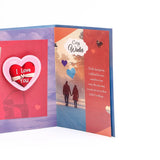 White Teddy Bear with Chocolate and Greeting Card