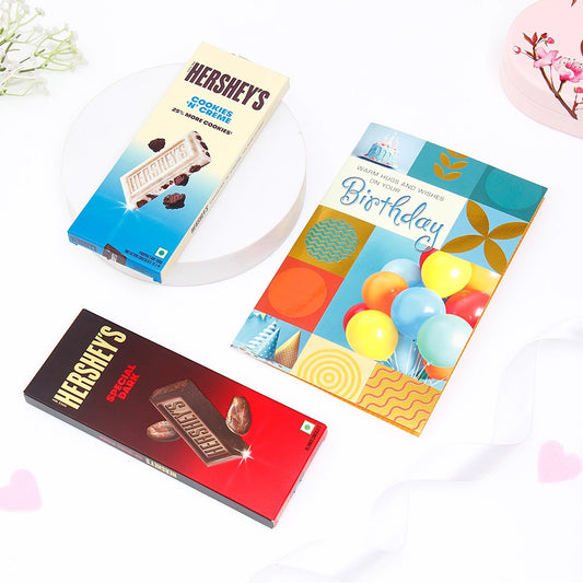 Warm Hugs and Wishes Birthday Greeting Card With Chocolates