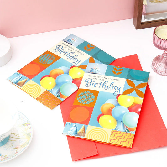 Pack Of 2 Warm Hugs and Wishes Birthday Greeting Card