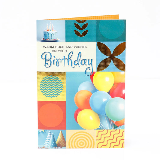 Pack Of 2 Warm Hugs and Wishes Birthday Greeting Card