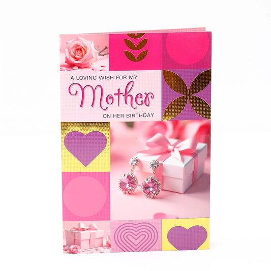Loving Wish Birthday Greeting Card For Mother With Chocolates