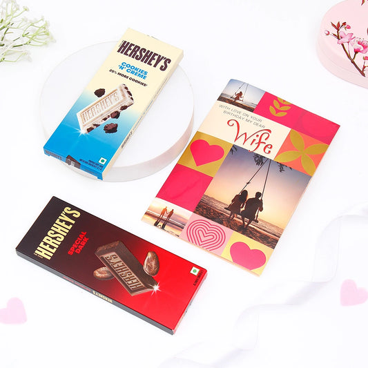 With Love Birthday Greeting Card For Wife With Chocolates
