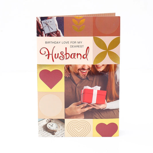 With Love Birthday Greeting Card For Husband With Chocolates