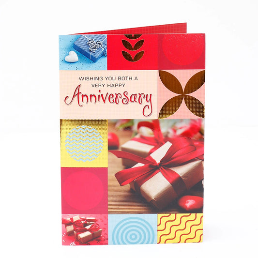 Wishing Anniversary Greeting Card For Couple With Chocolates