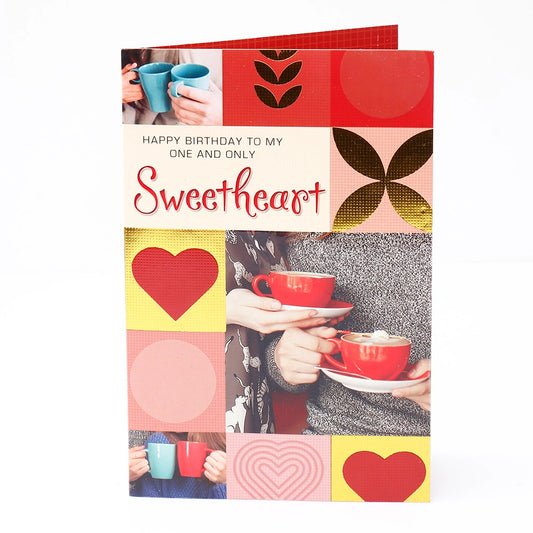 Happy Birthday Greeting Card For Sweetheart With Chocolates