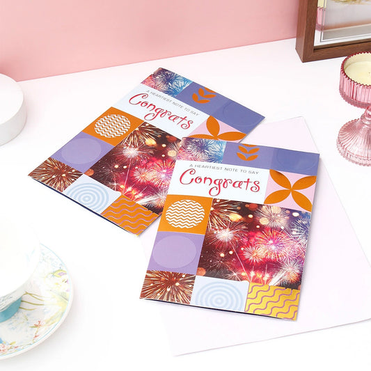 Pack Of 2 Heartiest Congratulations Greeting Card
