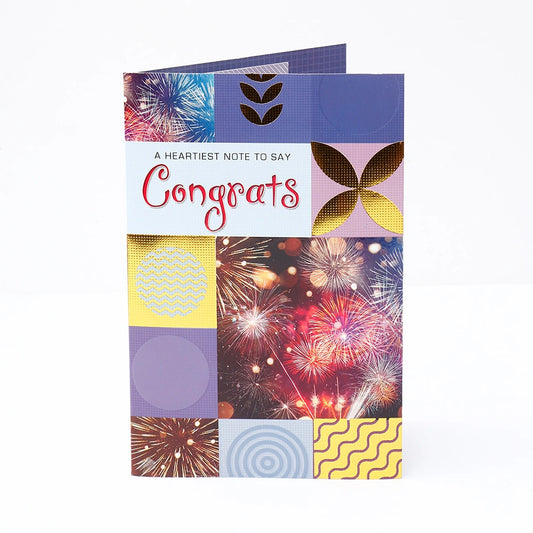 Pack Of 2 Heartiest Congratulations Greeting Card