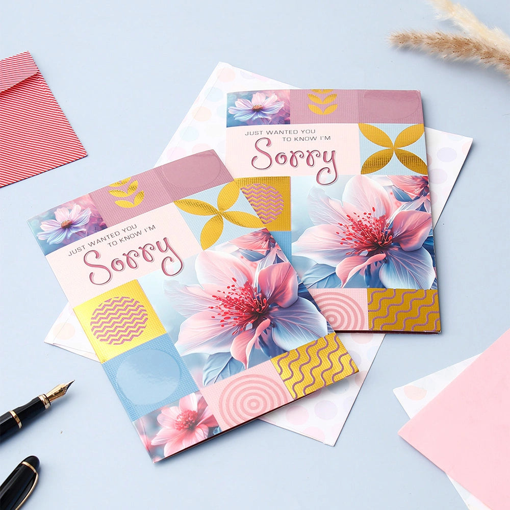 Pack Of 2 Just Wanted You to Know Sorry Greeting Card