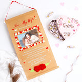 Timeless Memories Scroll - For My Wife With Geisha Chocolate