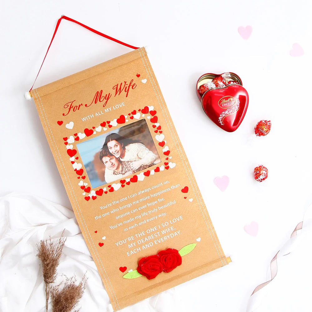 Timeless Memories Scroll - For My Wife With Lindt Chocolate