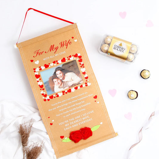 Timeless Memories Scroll - For My Wife With Ferrero Rocher Chocolate