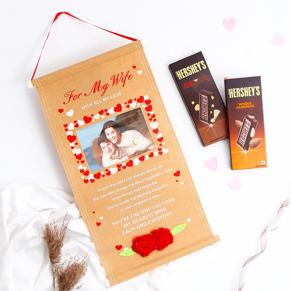 Timeless Memories Scroll - For My Wife With Hersheys Chocolate