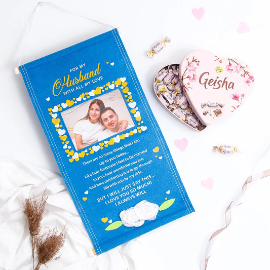 Timeless Memories Scroll - For My Husband With Geisha Chocolate