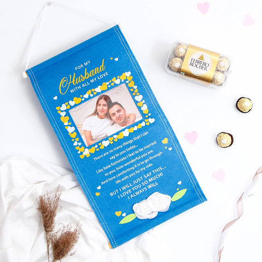 Timeless Memories Scroll - For My Husband With Ferrero Rocher Chocolate