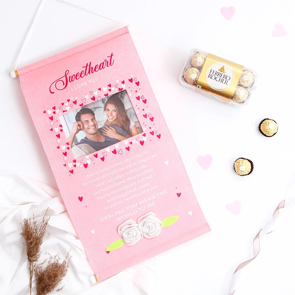 Timeless Memories Scroll- For My Sweetheart With Ferrero Rocher Chocolate