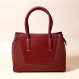 Cherry Red Dual Handle Handbag