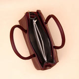 Cherry Red Dual Handle Handbag