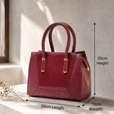Cherry Red Dual Handle Handbag