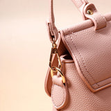 Blush Pink Oval-Clasp Handbag