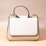 Ivory Muse Croc-Flap Handbag