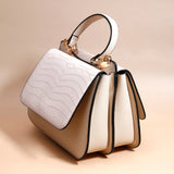 Ivory Muse Croc-Flap Handbag