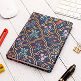 Floral Diary with Black Vintage Button Wallet