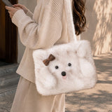 Puppy Fluffy Faux Fur Tote Bag