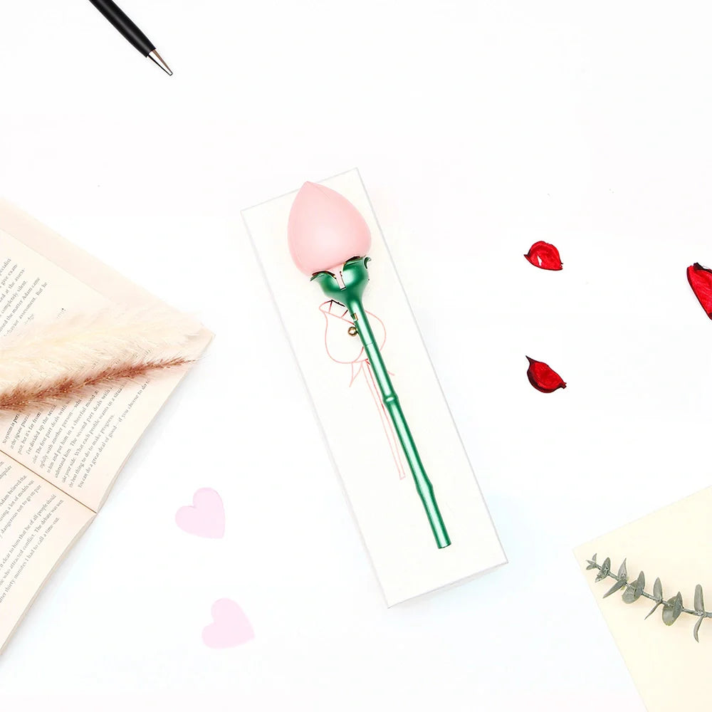 Forever Love Proposal Pink Rose Ring Holder