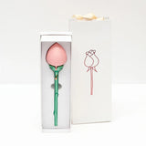 Forever Love Proposal Pink Rose Ring Holder
