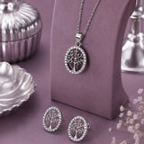 Silver Tree of Life Pendant and Earring Set