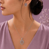 Silver Tree of Life Pendant and Earring Set