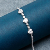 Heart Cubic Zirconia Tennis Bracelet