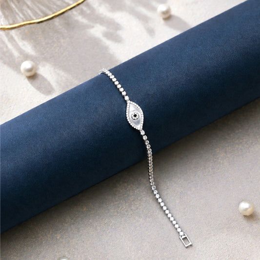 Evil Eye Cubic Zirconia Tennis Bracelet