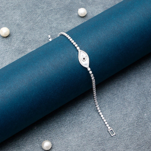 Evil Eye Cubic Zirconia Tennis Bracelet