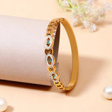 Evil Eye Gold-Tone Bangle Bracelet