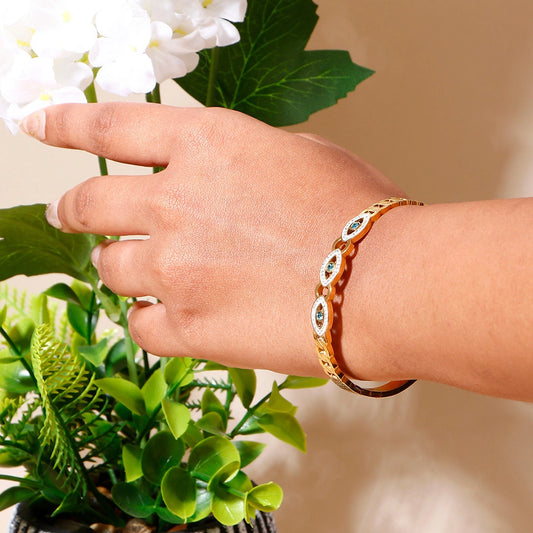 Evil Eye Gold-Tone Bangle Bracelet | Stupid Cupid