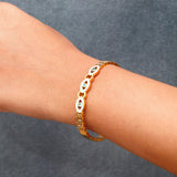 Evil Eye Gold-Tone Bangle Bracelet