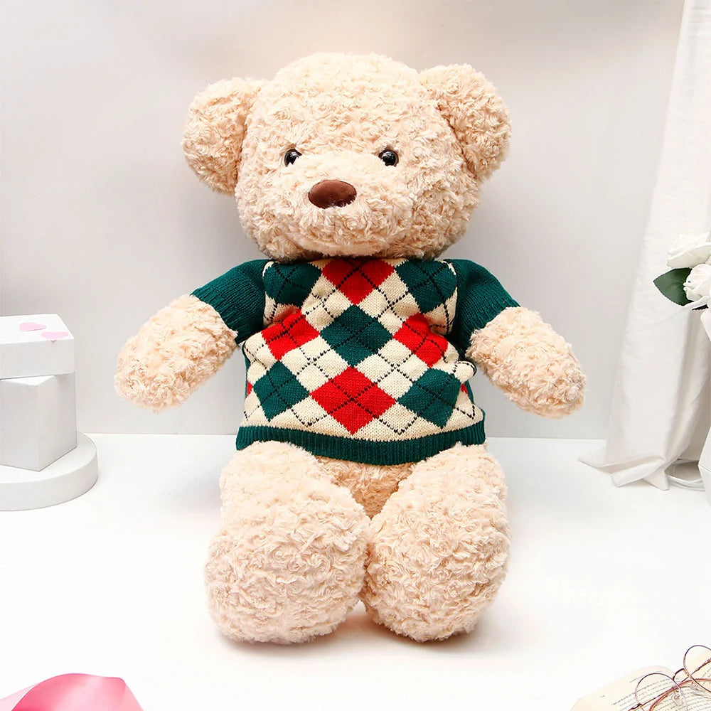 Cuddly Teddy Bear Soft in Knitted Sweater
