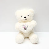 Romantic Heart Plush Teddy Bear - White