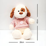 White Dog in Pink Hoodie Soft Toy