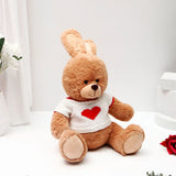 Brown Bunny in Heart T-Shirt