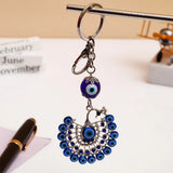 Gol Pankhi Peacock Evil Eye Keychain