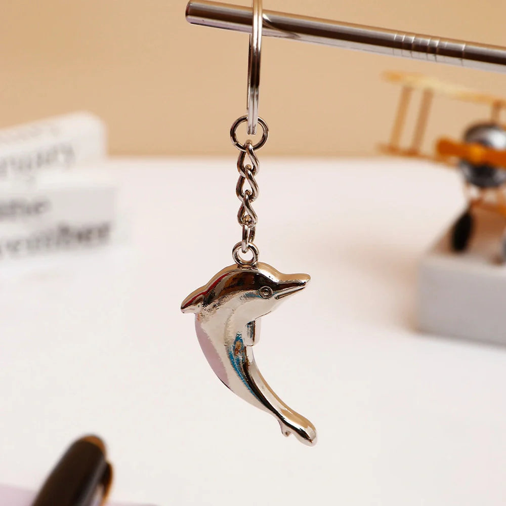 Dolphin Metal Keychain