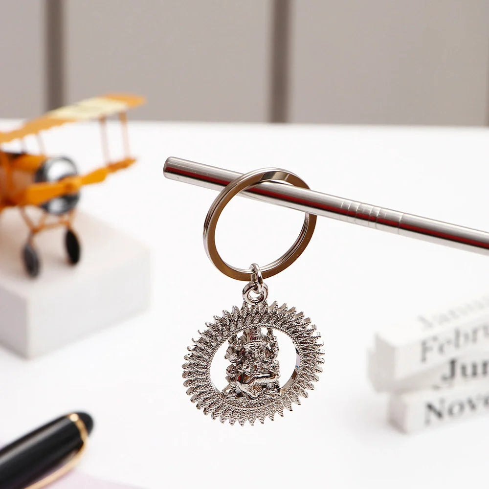 Ganesha Sunburst Keychain