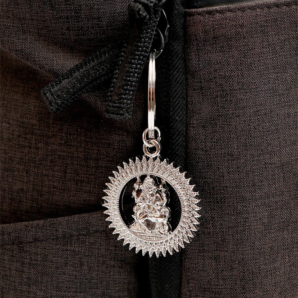 Ganesha Sunburst Keychain