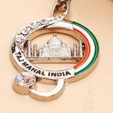 India Tricolor Taj Mahal Keychain